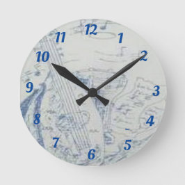 Reloj Redondo Mediano Clock- Diseño de instrumentos musicales