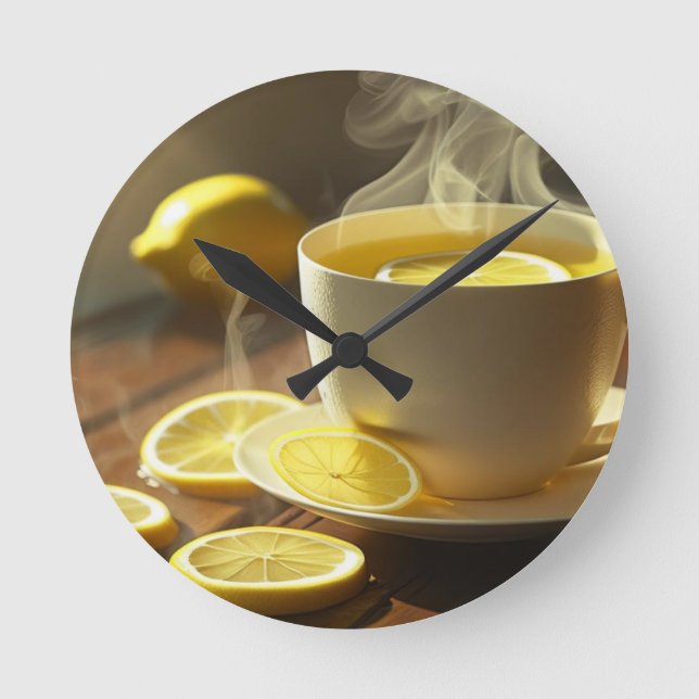 Reloj Redondo Mediano Clock & green tea  (Anverso)