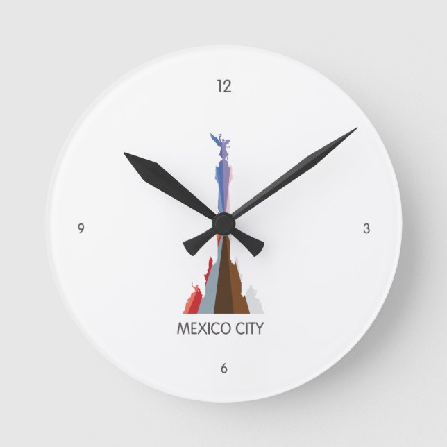 Reloj Redondo Mediano Clock - Mexico City (Anverso)