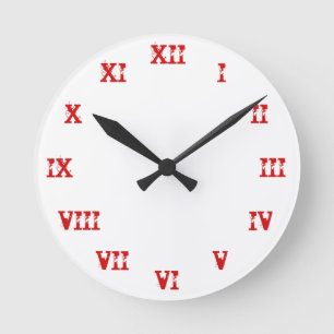 Reloj Redondo Mediano Clock Template: Roman Numerals: Broken Ghost Font