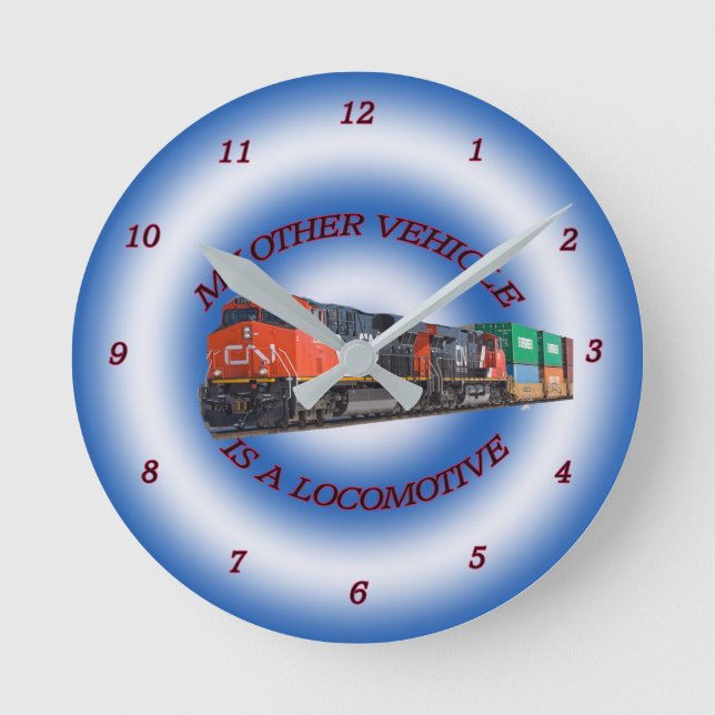 Reloj Redondo Mediano CN My Other Vehicle Wall Clock (Anverso)
