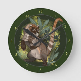 Reloj Redondo Mediano Coatamundi o Coati de Nariz Blanca
