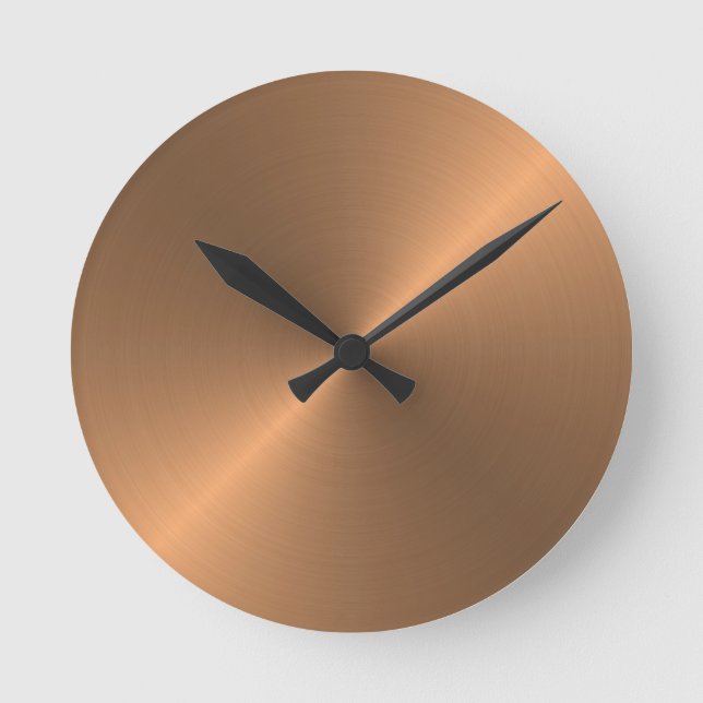 Reloj Redondo Mediano Cobre (Anverso)