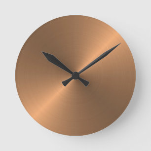 Reloj Redondo Mediano Cobre