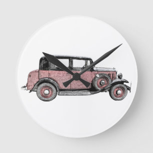 Reloj Redondo Mediano Coche antiguo
