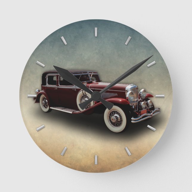 Reloj Redondo Mediano Coche modelo de la obra clásica de Duesenberg (Anverso)