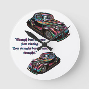 Reloj Redondo Mediano Coche muscular clásico
