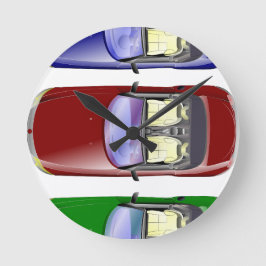 Reloj Redondo Mediano Coches coloridos