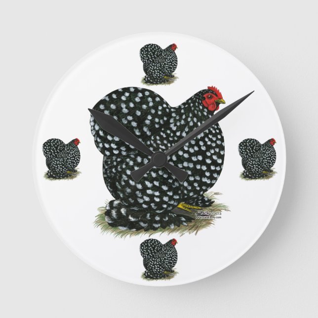 Reloj Redondo Mediano Cochin Mottled Hen (Anverso)