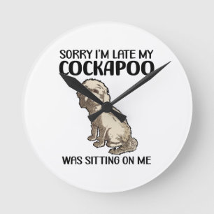 Reloj Redondo Mediano Cockapoo Dogs   Dog Breed Pet Pets Gift Ideas