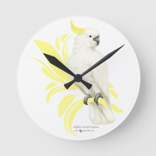 Reloj Redondo Mediano Cockatoo con crema de azufre