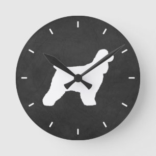 Reloj Redondo Mediano Cocker Spaniel Silhouette