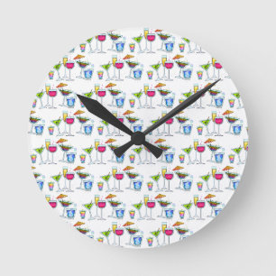 RELOJ REDONDO MEDIANO COCKTAILS UP WALL CLOCK