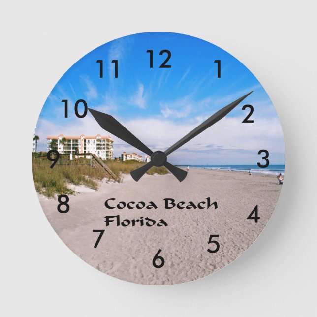 Reloj Redondo Mediano cocoa Beach Florida (Anverso)