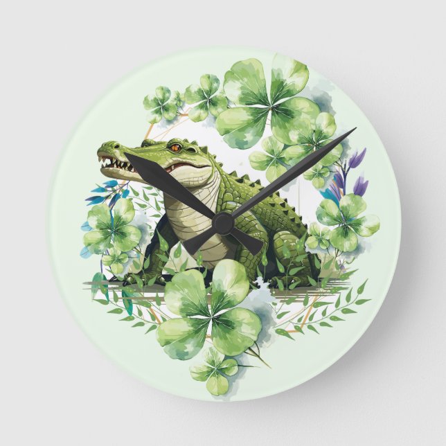 Reloj Redondo Mediano cocodrille  (Anverso)