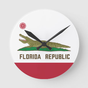 Reloj Redondo Mediano Cocodrilo de bandera de coligador de la república 