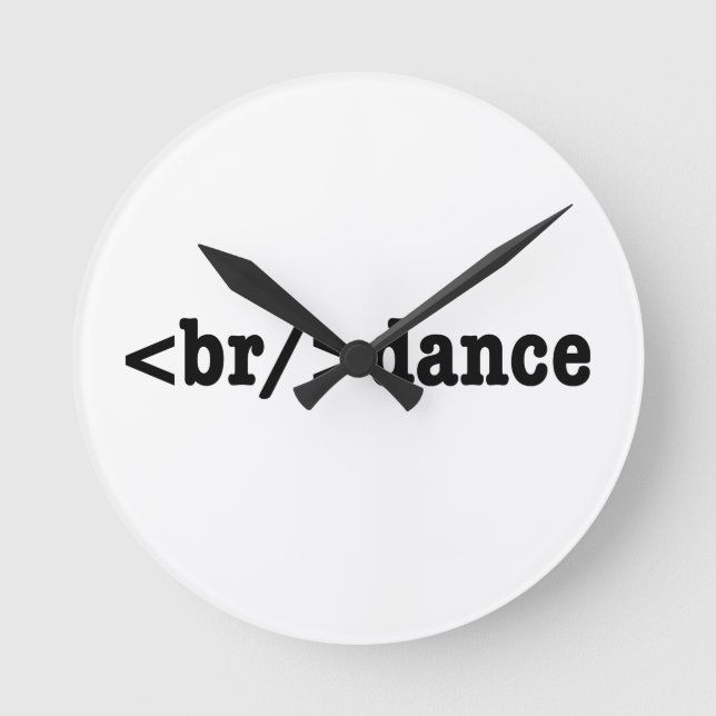 Reloj Redondo Mediano código HTML de interrupción (Anverso)