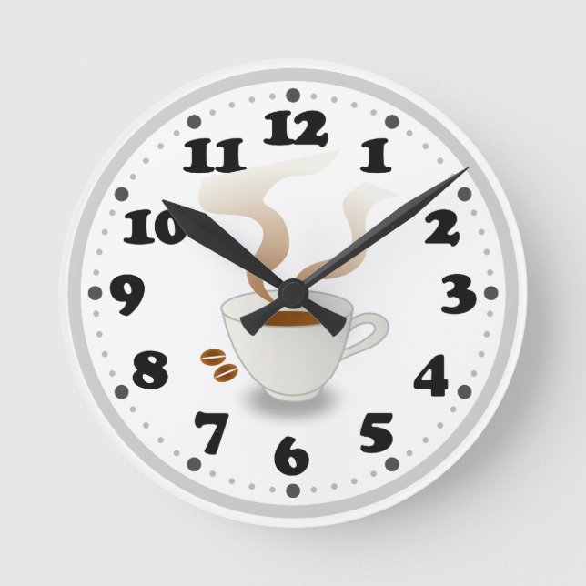 Reloj Redondo Mediano Coffe | Regalos De Cocina Cuta (Anverso)