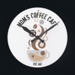 Reloj Redondo Mediano Coffee Bean Technology Science Clock de mamá<br><div class="desc">Contáctame con el personalizar.</div>