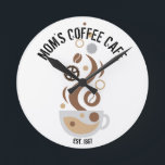 Reloj Redondo Mediano Coffee Bean Technology Science Clock de mamá<br><div class="desc">Contáctame con el personalizar.</div>