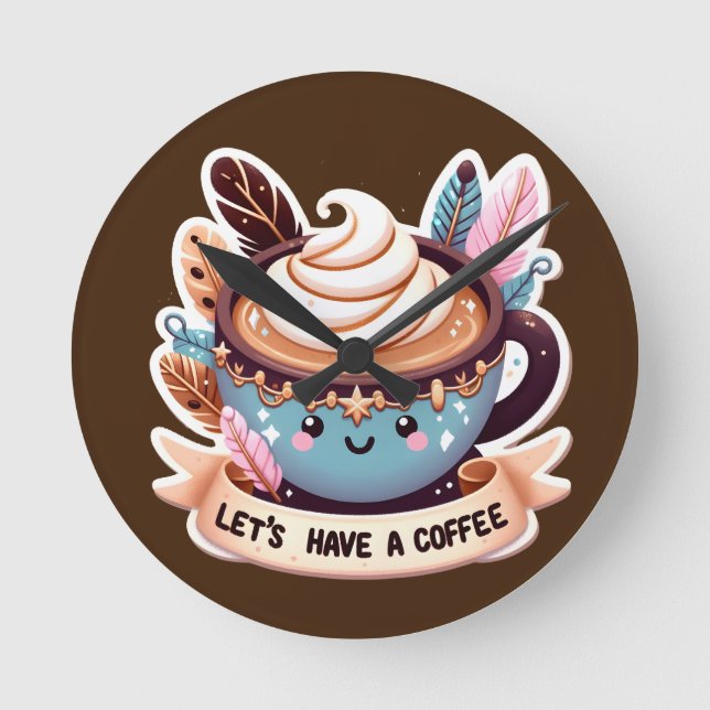 Reloj Redondo Mediano Coffee Lover (Anverso)