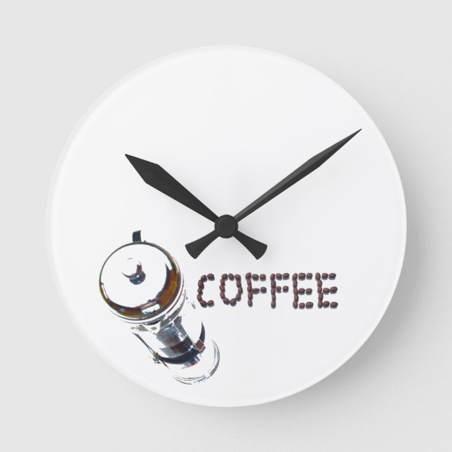 Reloj Redondo Mediano Coffee MagicEnjoy, 'first thing in the morning', ' (Anverso)