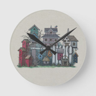 Reloj Redondo Mediano Colección Birdhouse