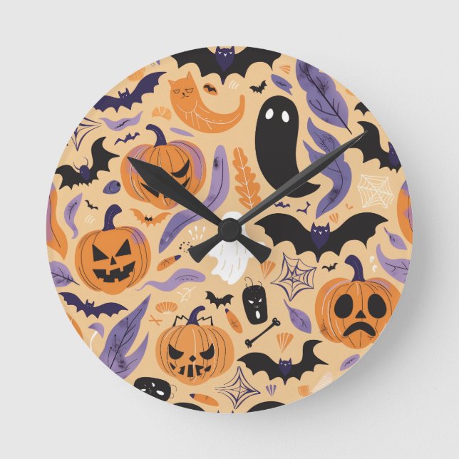 Reloj Redondo Mediano Colección Halloween - Spoup - Wall Clock (Anverso)