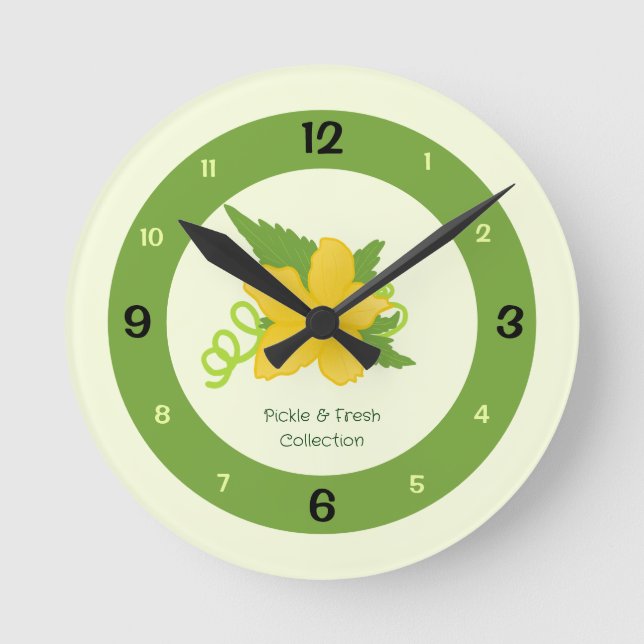 Reloj Redondo Mediano Colección Pickle & Fresh (Anverso)