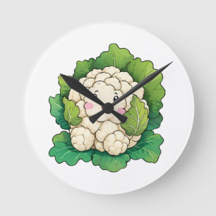 Reloj Redondo Mediano Coliflor Kawaii
