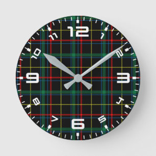 Reloj Redondo Mediano Colocar textura con fondo negro-25774