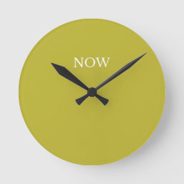 Reloj Redondo Mediano Color Amarillo Verdoso Chartreuse Ahora Diversión