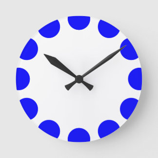 Reloj Redondo Mediano Color Crescent - Azul y blanco