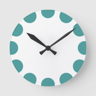 Reloj Redondo Mediano Color Crescent - Ocean Green with White
