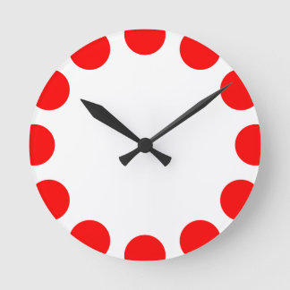 Reloj Redondo Mediano Color Crescent - Rojo
