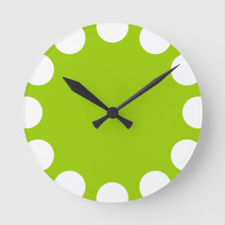 Reloj Redondo Mediano Color Crescent - White with Martian Green