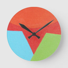 Reloj Redondo Mediano Color Over Time Abstract Round Clock