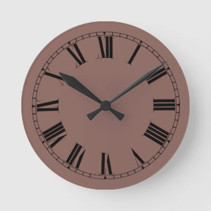 Reloj Redondo Mediano Color sólido de marca