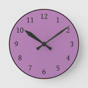 Reloj Redondo Mediano Color sólido orquídea silvestre