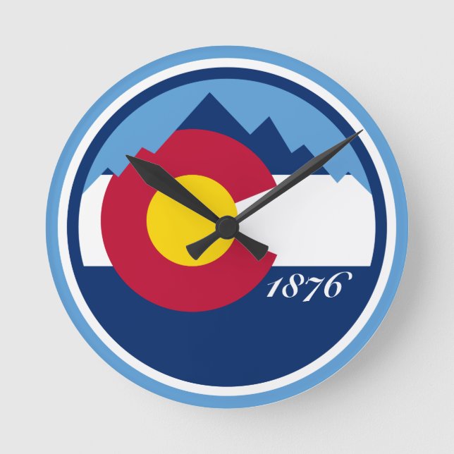 Reloj Redondo Mediano Colorado (Anverso)