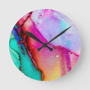 Reloj Redondo Mediano Coloreando mashup