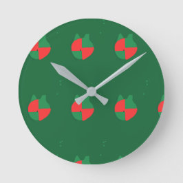 Reloj Redondo Mediano Colores de Navidad