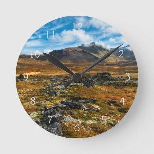 Reloj Redondo Mediano Colores de otoño en el paisaje