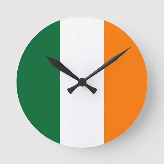 Reloj Redondo Mediano Colores Irlandeses (Anverso)