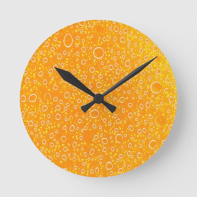 Reloj Redondo Mediano Colorful beer round clock (Anverso)