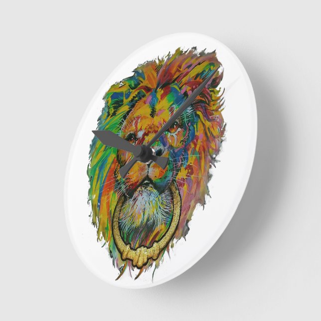 Reloj Redondo Mediano Colorful Clock (Ángulo)