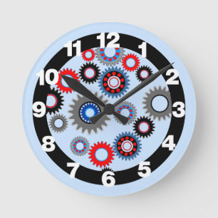 Reloj Redondo Mediano Colorful Gears