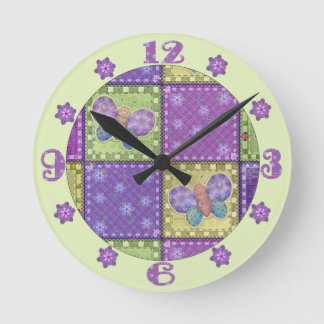 Reloj Redondo Mediano Colorful Patchwork Wall Clock
