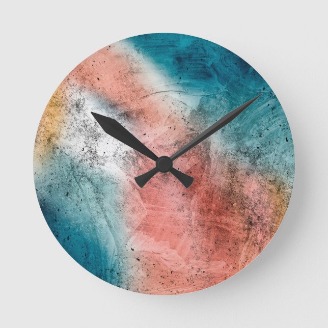 Reloj Redondo Mediano Colorful Rustic Metal Textures  (Anverso)