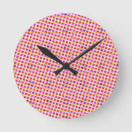 Reloj Redondo Mediano Colorful Squares